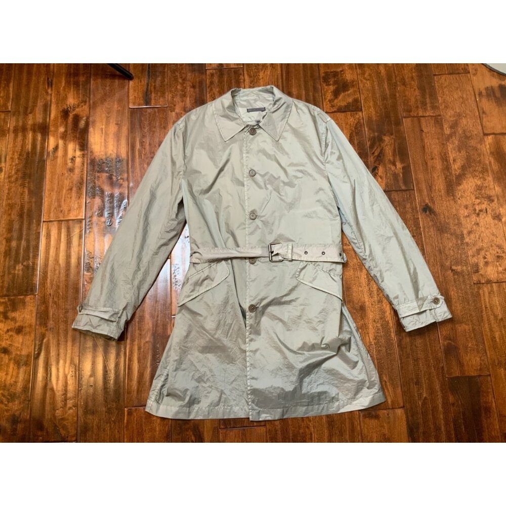John Varvatos Men's Gray Nylon Griffin Trench Coat, Size 52, NWT! $1,295